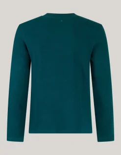 Structuur Jersey Longsleeve Donkergroen