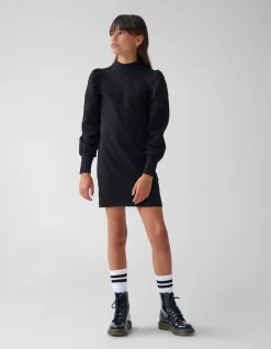 Structuur Jurk Zwart