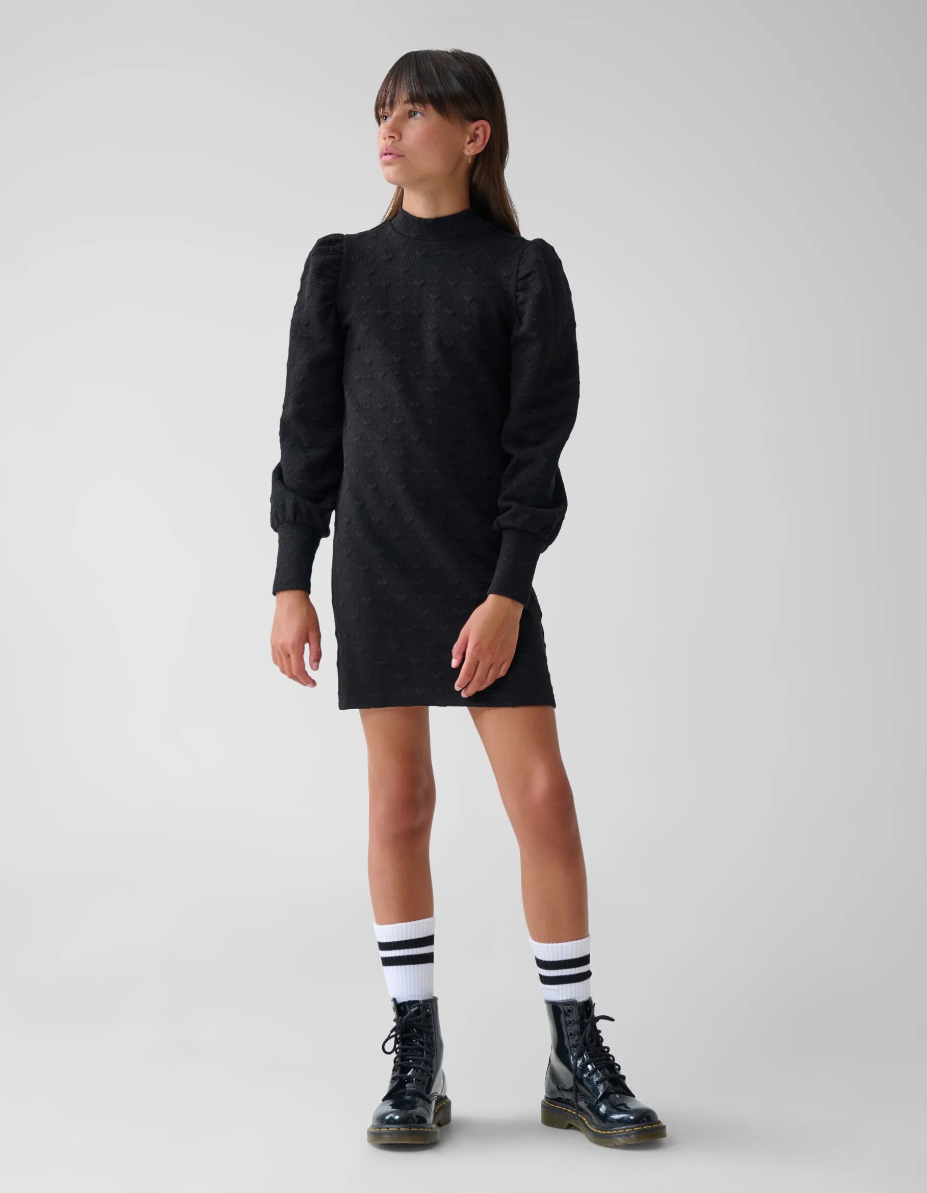 Structuur Jurk Zwart