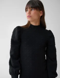 Structuur Jurk Zwart