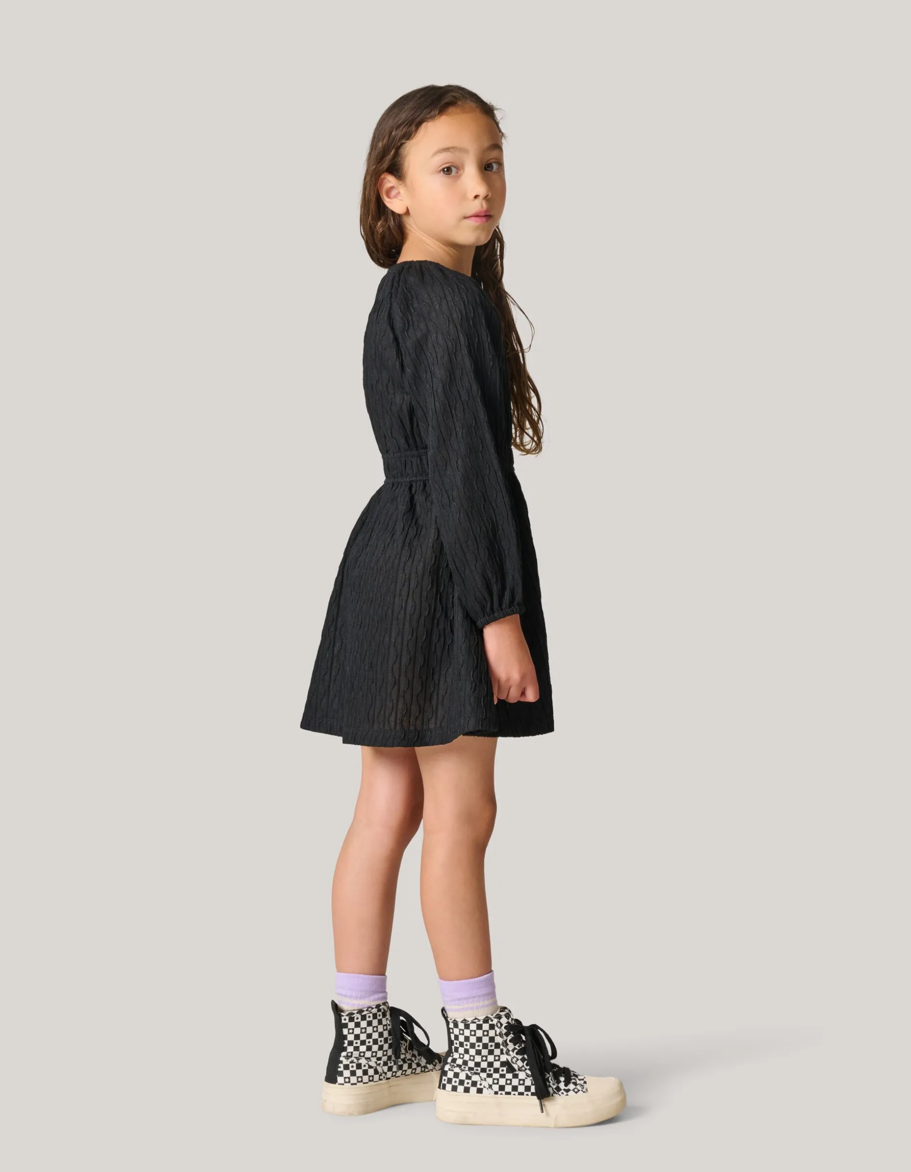 Structuur Jurk Zwart