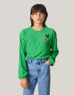 Structuur Longsleeve Groen