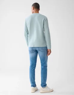 Structuur Longsleeve Lichtgroen