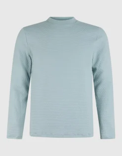 Structuur Longsleeve Lichtgroen