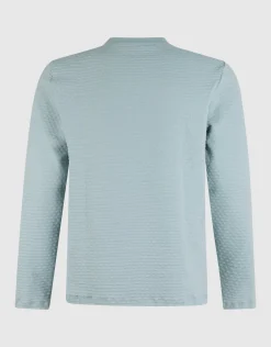 Structuur Longsleeve Lichtgroen