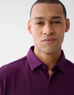 Structuur Overhemd Donkerrood