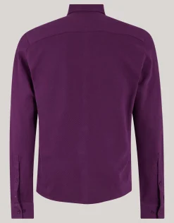 Structuur Overhemd Donkerrood