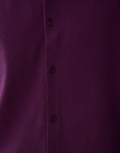 Structuur Overhemd Donkerrood