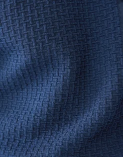 Structuur Pocket Trui Donkerblauw