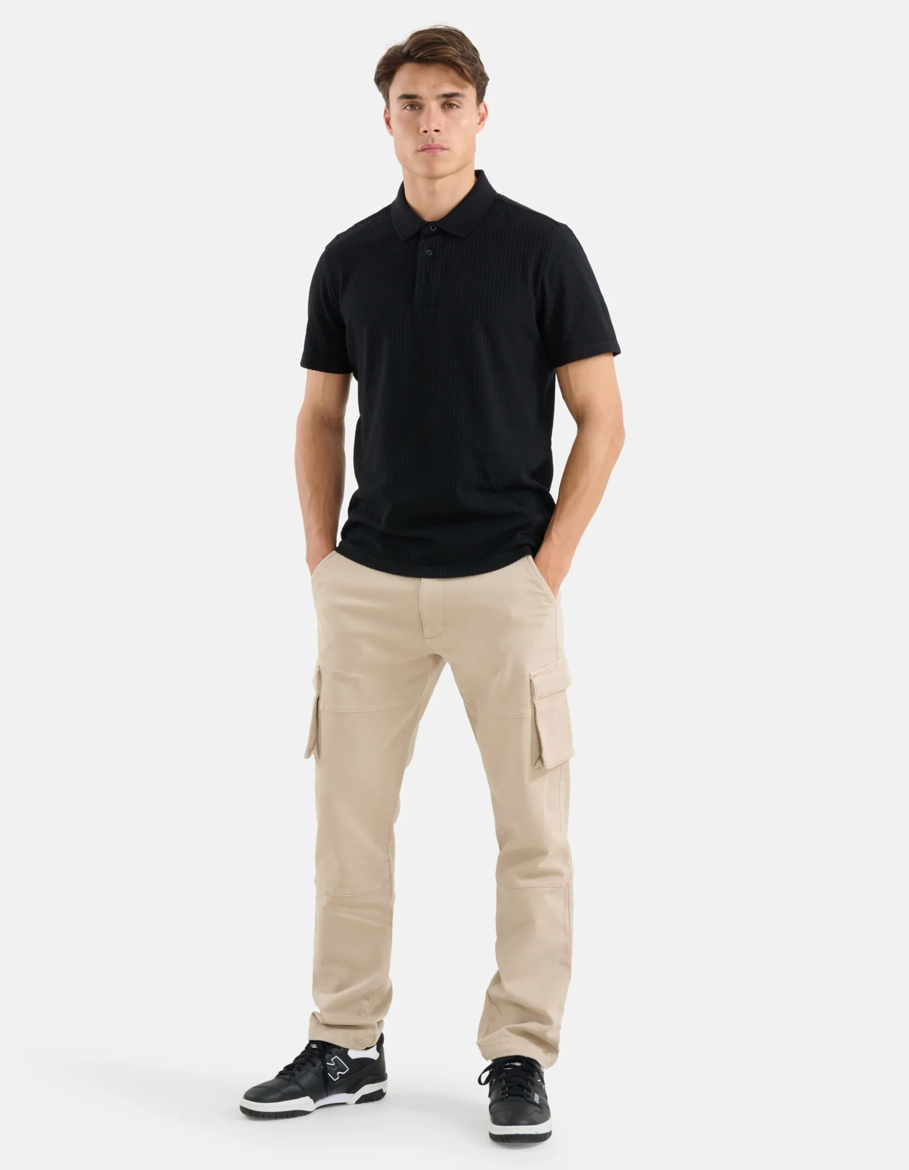 Structuur Polo Zwart