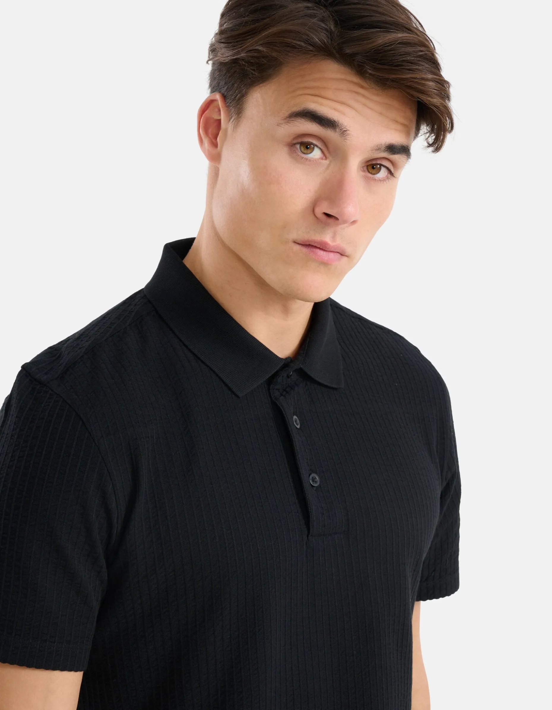 Structuur Polo Zwart