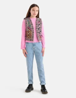 Structuur Straight Jeans Bleached