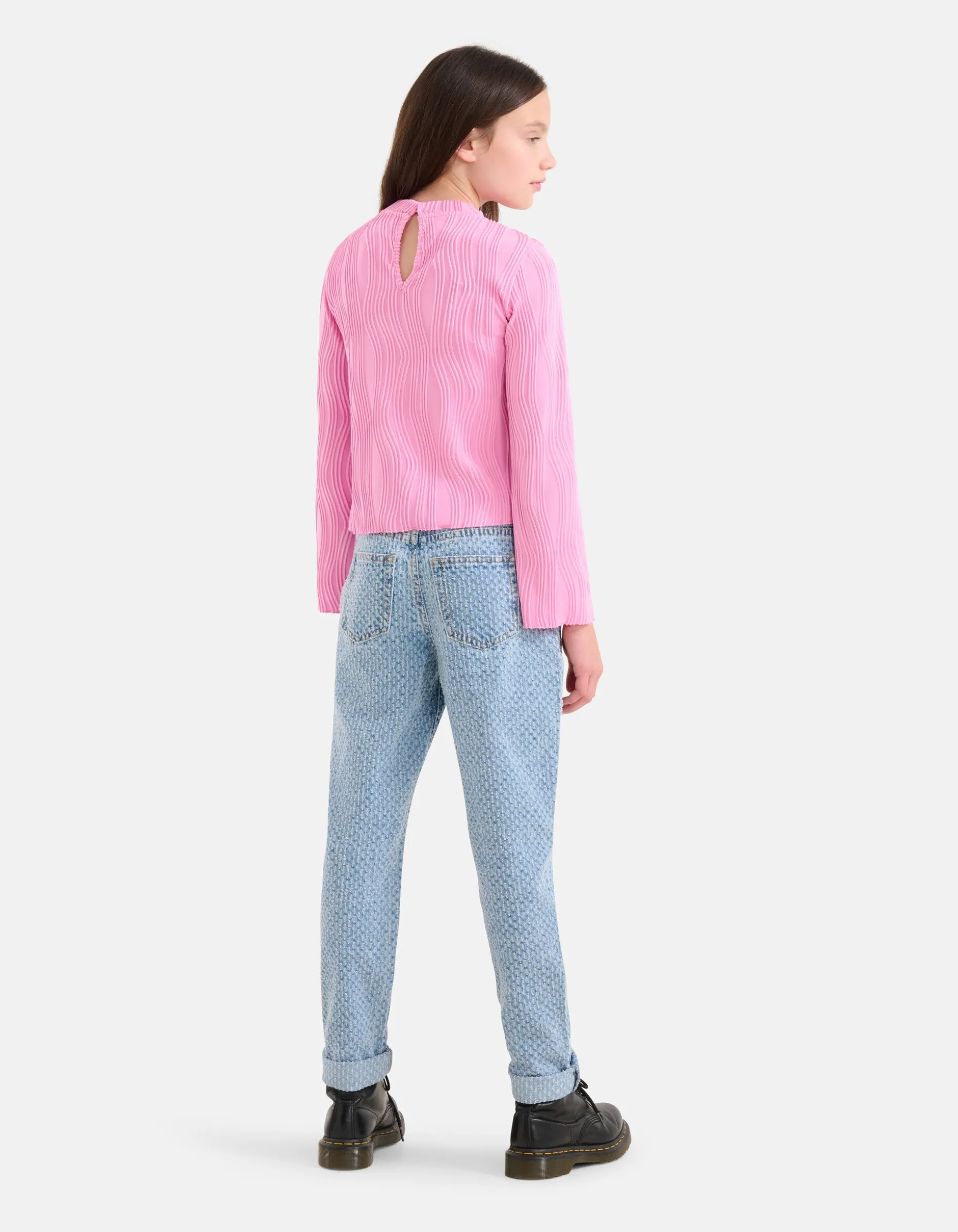 Structuur Straight Jeans Bleached