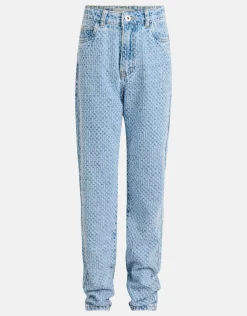 Structuur Straight Jeans Bleached