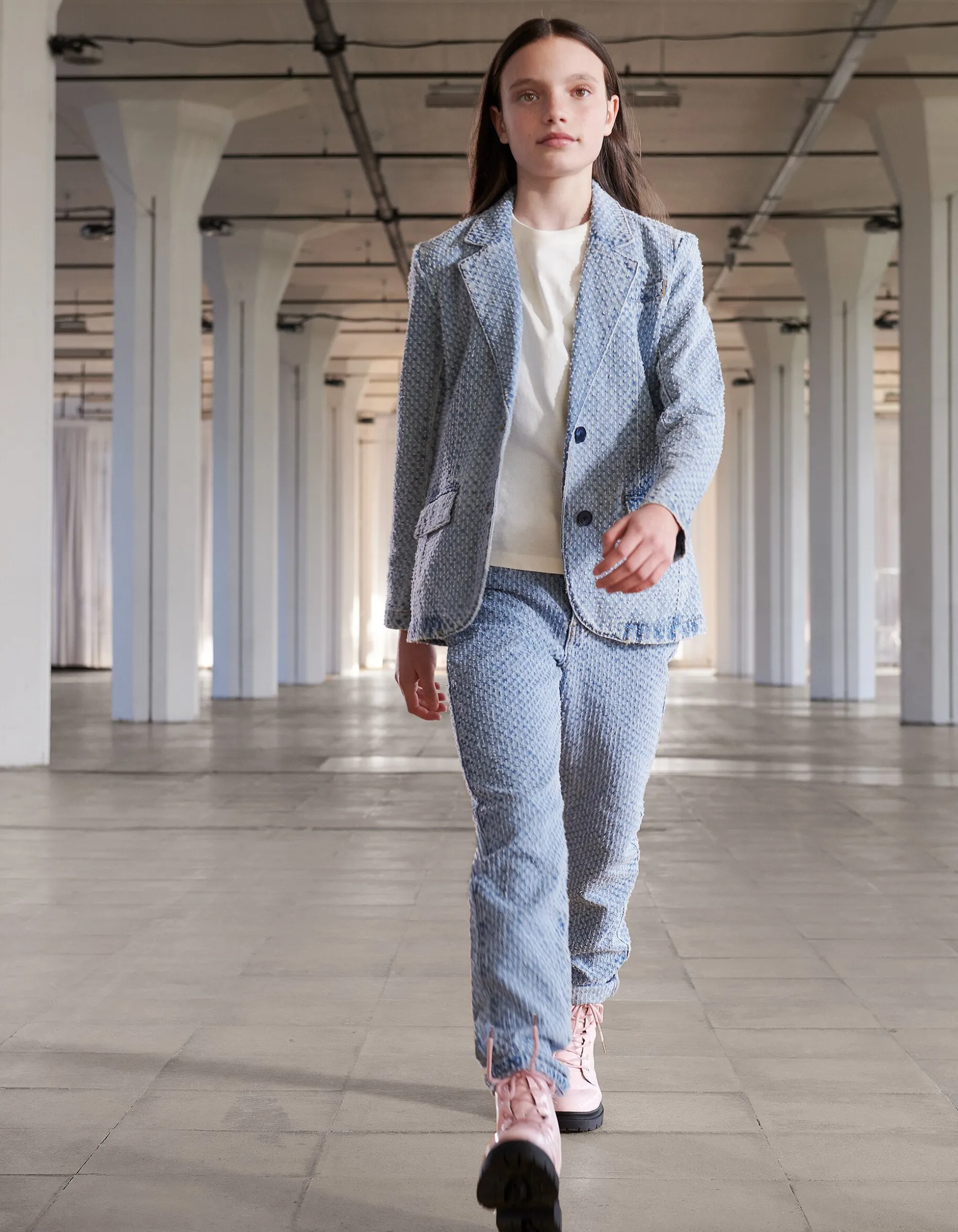 Structuur Straight Jeans Bleached