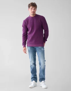Structuur Sweater Donkerrood
