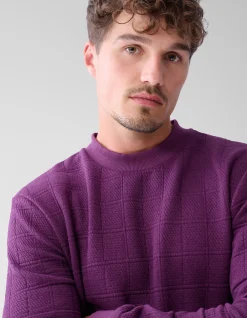 Structuur Sweater Donkerrood