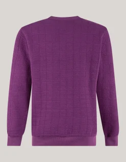 Structuur Sweater Donkerrood