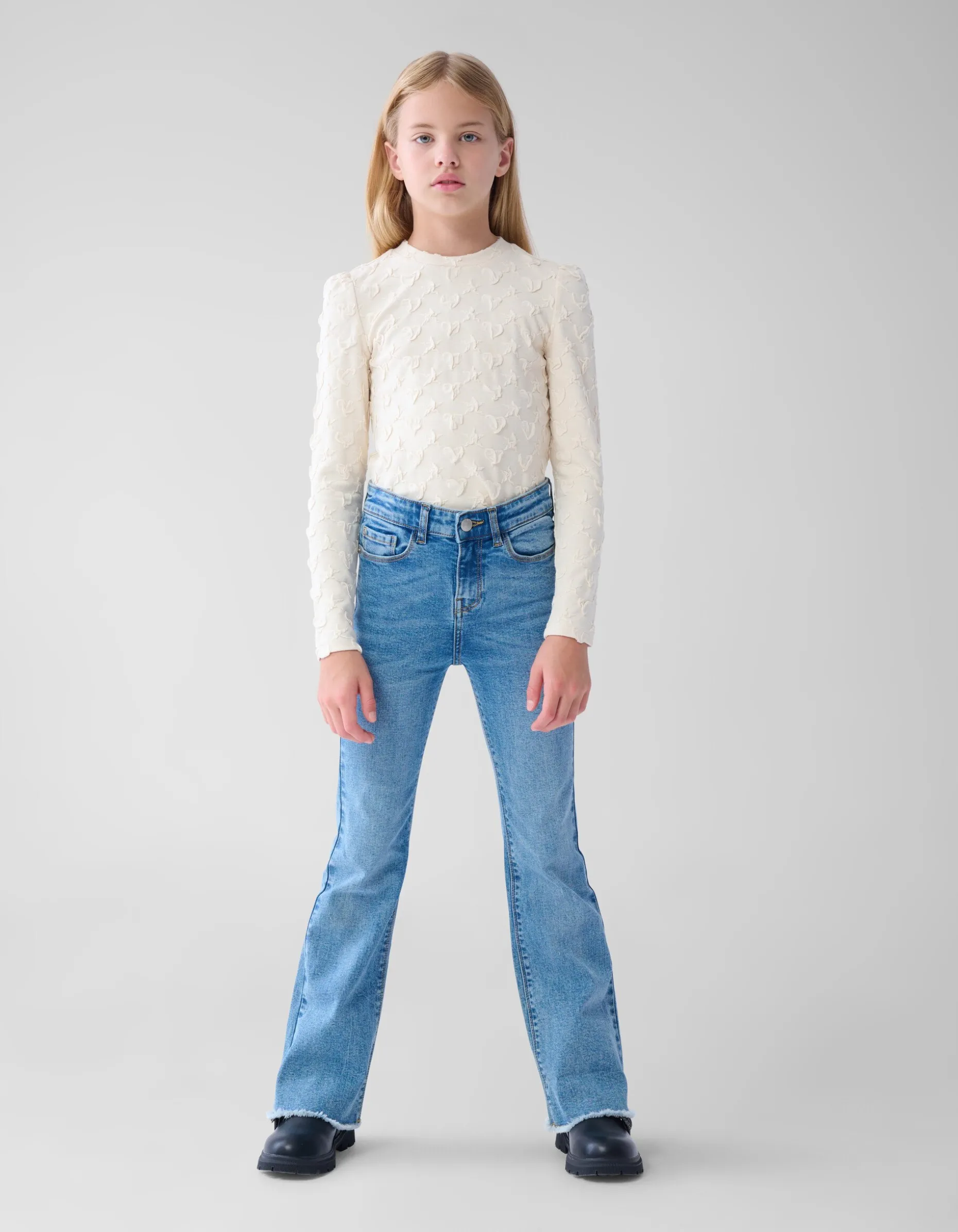 Structuur Top Gebroken Wit