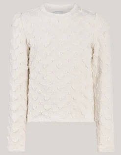 Structuur Top Gebroken Wit