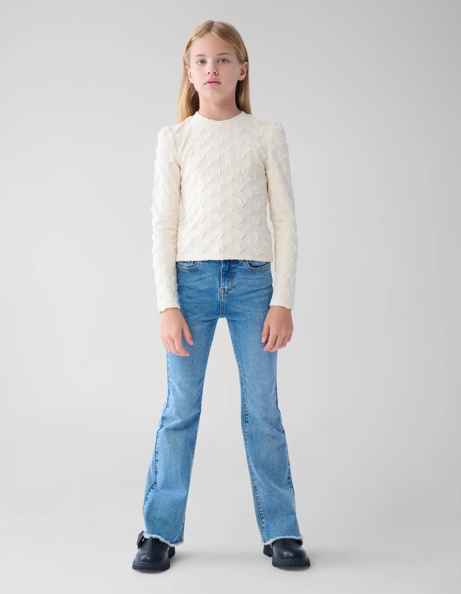 Structuur Top Gebroken Wit