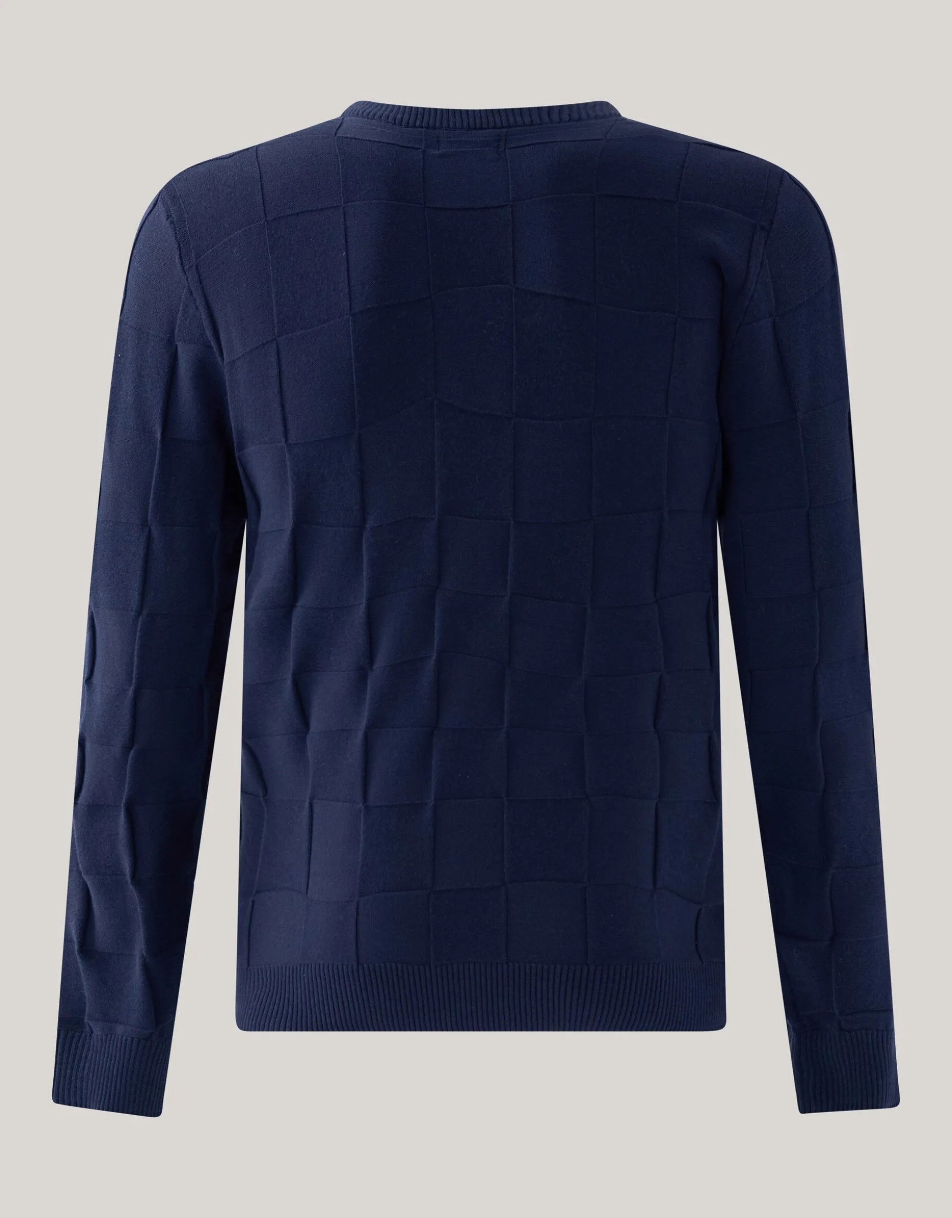 Structuur Trui Donkerblauw