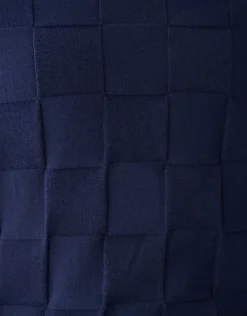 Structuur Trui Donkerblauw