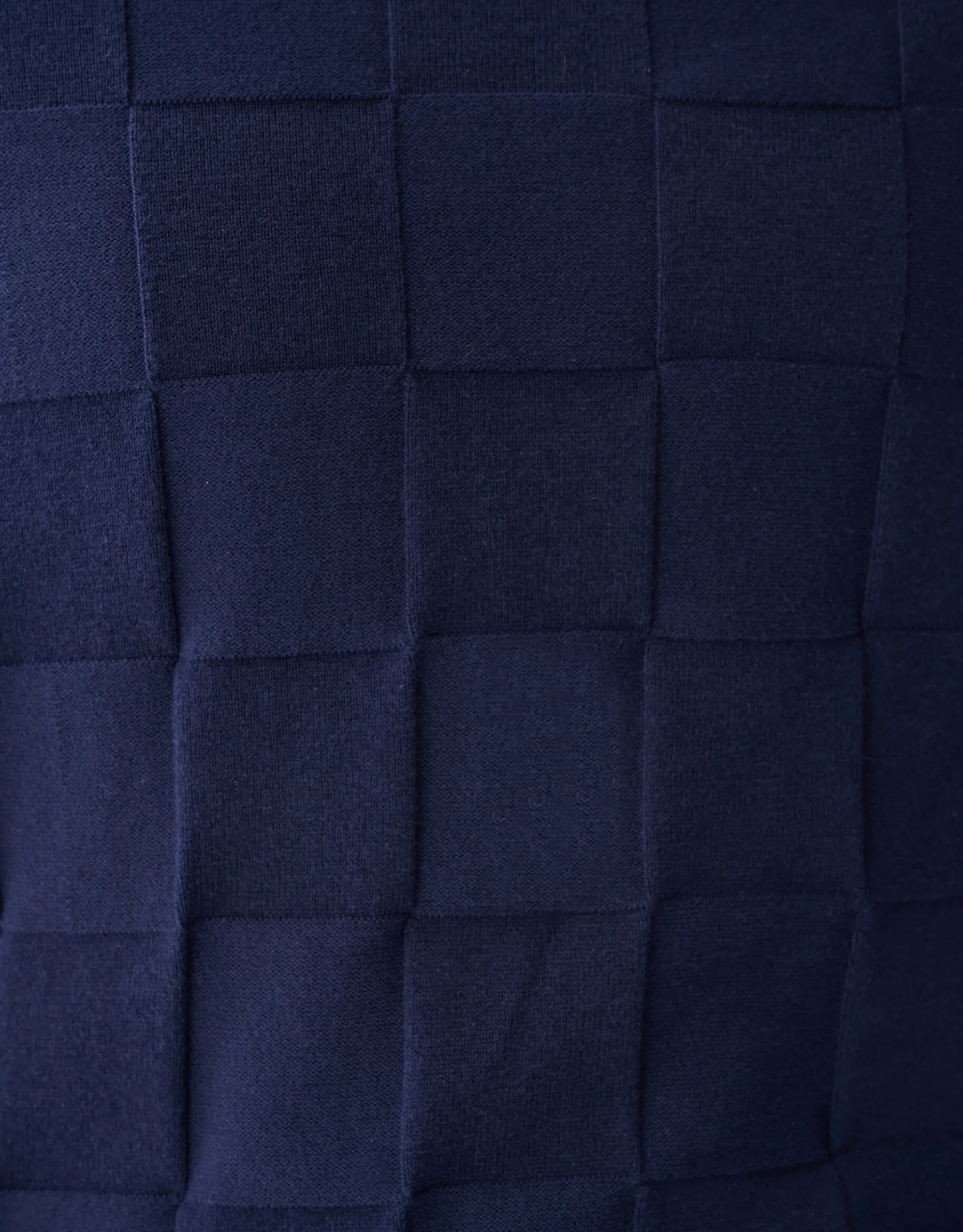 Structuur Trui Donkerblauw