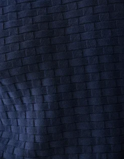 Structuur Trui Donkerblauw