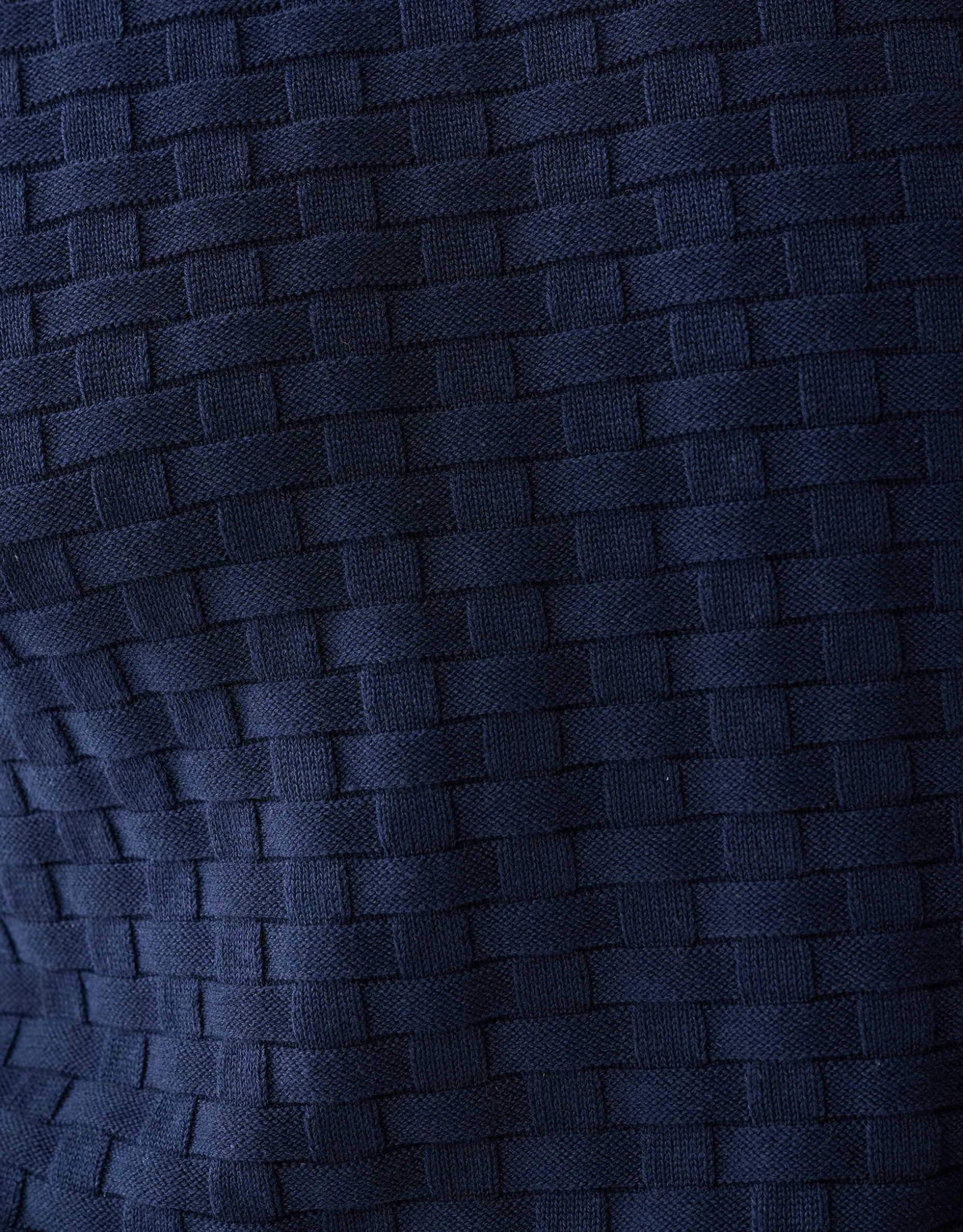 Structuur Trui Donkerblauw