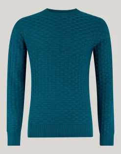 Structuur Trui Donkergroen