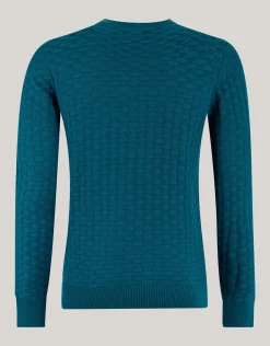 Structuur Trui Donkergroen