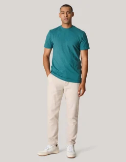 Structuur T-shirt Donker Turquoise