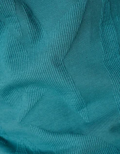 Structuur T-shirt Donker Turquoise