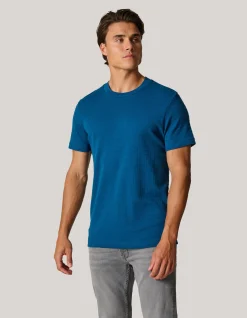 Structuur T-shirt Donkerblauw