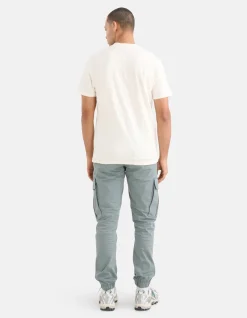 Structuur T-shirt Gebroken Wit