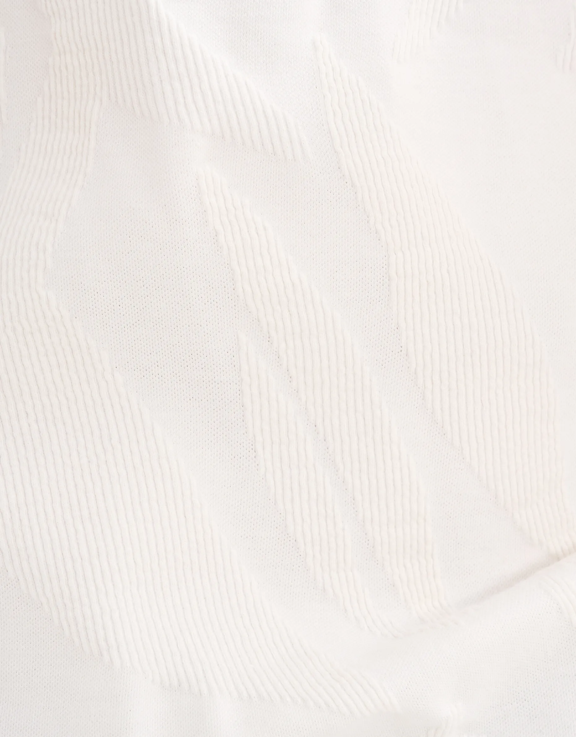 Structuur T-shirt Gebroken Wit