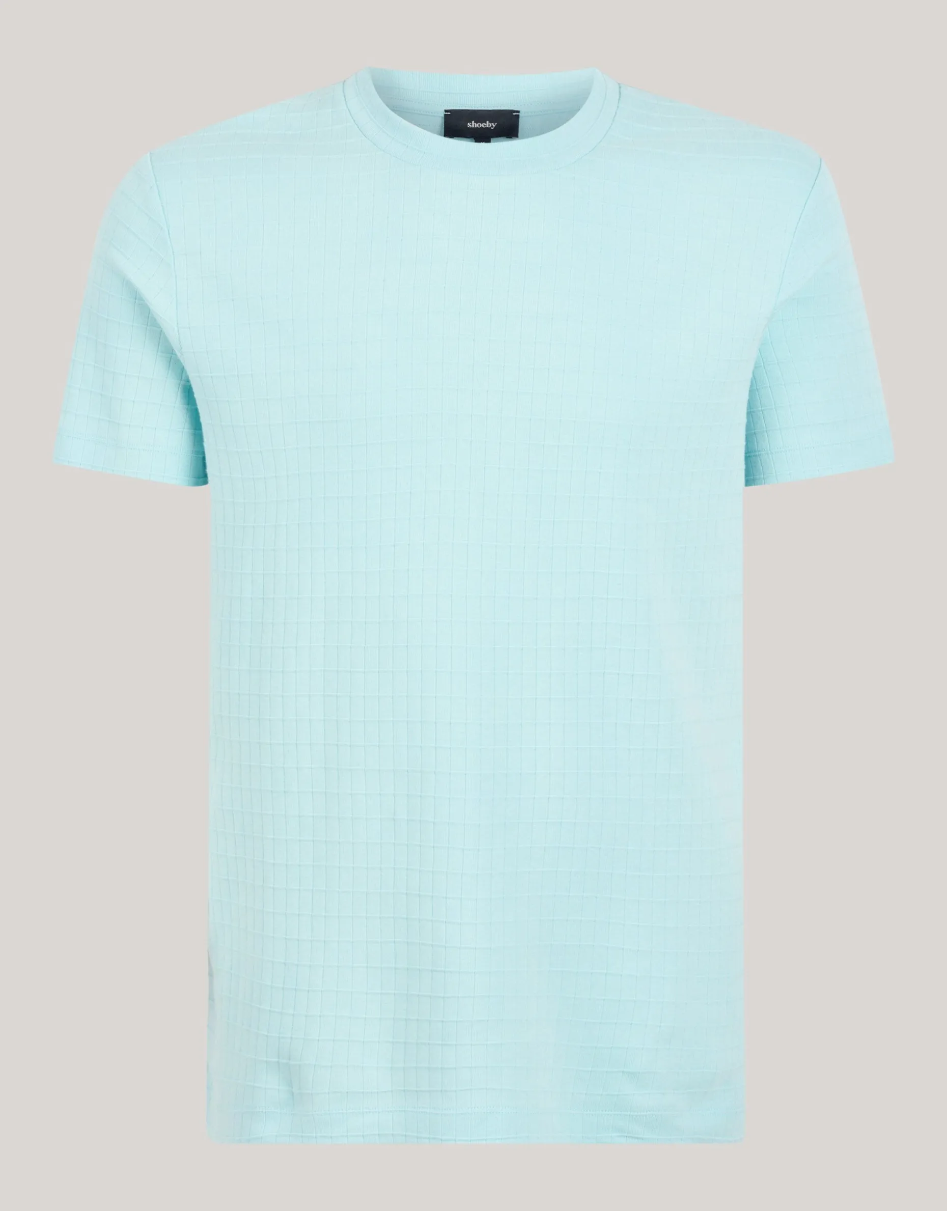 Structuur T-shirt Lichtblauw