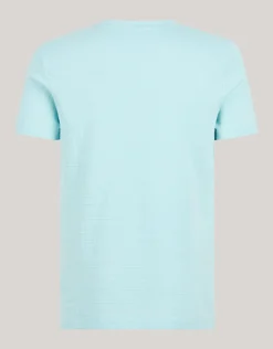 Structuur T-shirt Lichtblauw