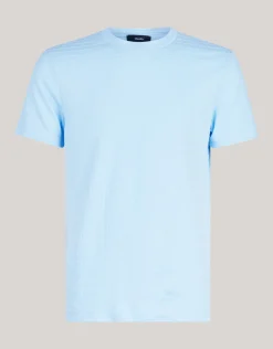 Structuur T-shirt Lichtblauw