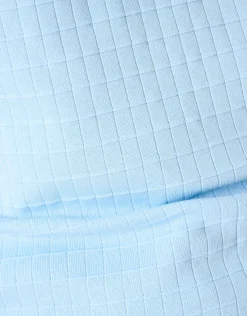 Structuur T-shirt Lichtblauw