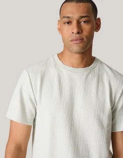 Structuur T-shirt Lichtgrijs