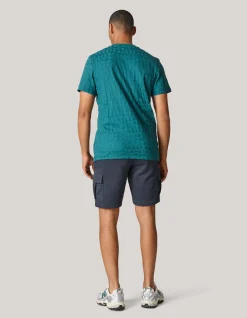 Structuur T-shirt Turquoise