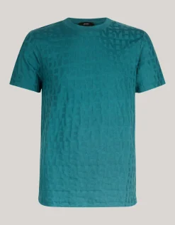Structuur T-shirt Turquoise