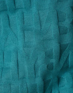 Structuur T-shirt Turquoise