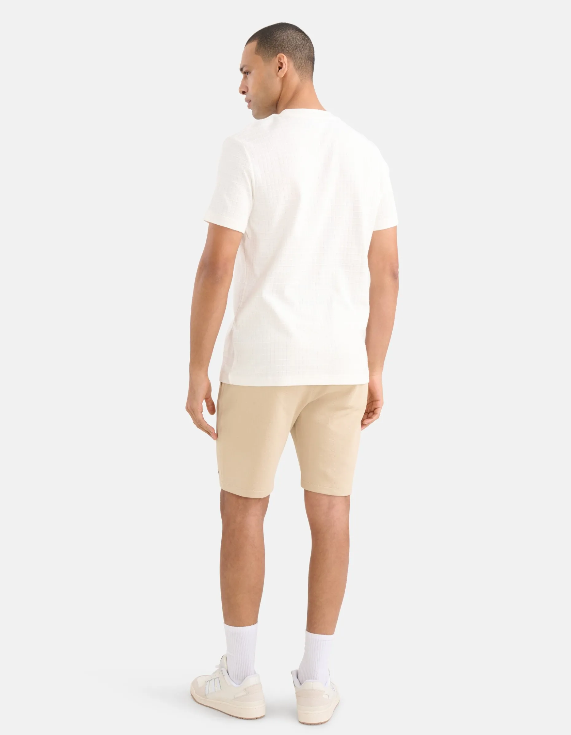 Structuur T-shirt Wit