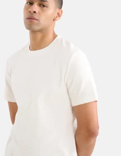 Structuur T-shirt Wit