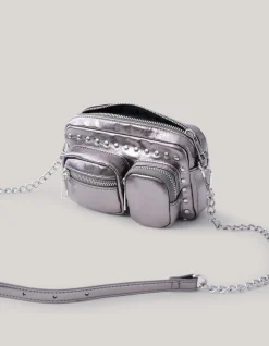 Studded Pocket Tas Zilver