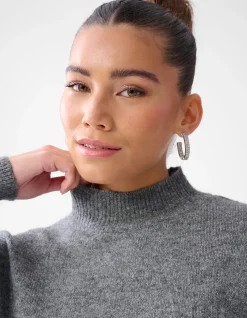 Studded Sleeve Trui Grijs