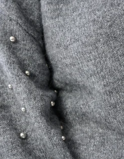 Studded Sleeve Trui Grijs